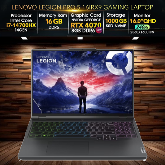 Lenovo Legion Pro 5 i7-14700HX RTX4070 16GB RAM 1TB SSD