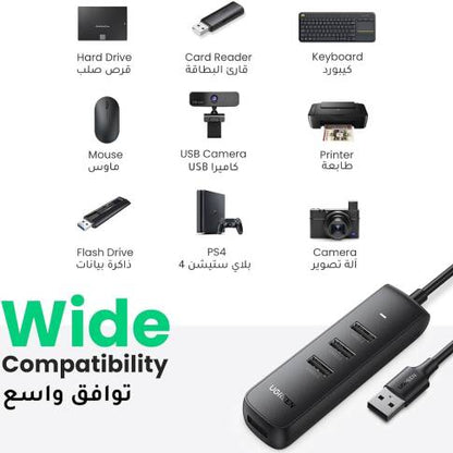 Ugreen USB 3.0 TO 4 Ports Hub / CM416 متجر نصر
