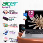 ACER Laptops Acer Aspire 3 | i7 12th Gen | 8GB RAM | 512GB SSD