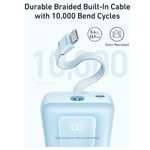 Anker Mobile Phone Accessories Anker A1688 Zolo Power Bank (10K, 30W) with a 5.4-inch (13.7 cm) built-in USB-C cable