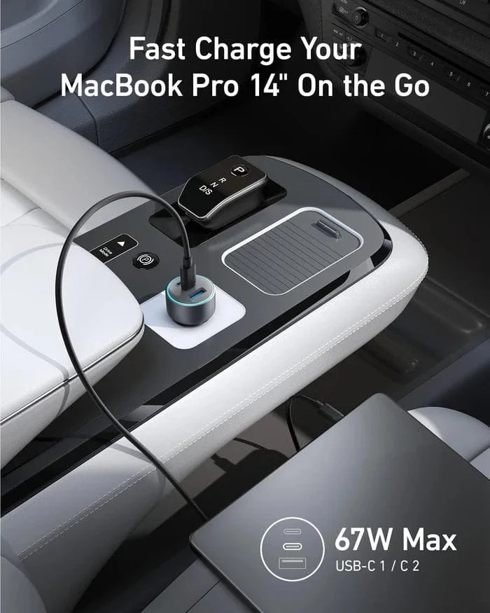 Anker Car Charger | Nano Car Charger 167.5W | 3 Ports | High-Speed Power Delivery - متجر نصر
