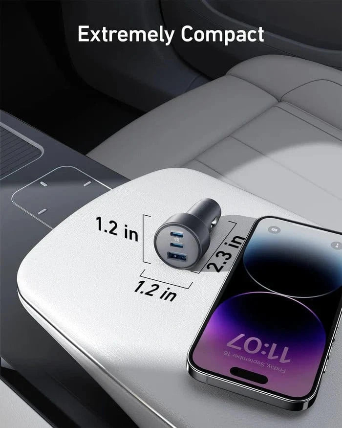Anker Car Charger | Nano Car Charger 167.5W | 3 Ports | High-Speed Power Delivery - متجر نصر