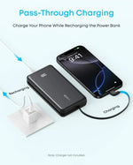 Anker Mobile Phone Accessories Anker Power Bank | Zolo Power Bank 20,000mAh | 22.5W | Built-In 90° USB-C Cable