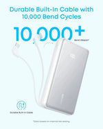 Anker Mobile Phone Accessories Anker Power Bank | Zolo Power Bank 20,000mAh | 22.5W | Built-In 90° USB-C Cable