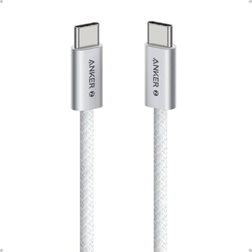 Anker Mobile Phone Accessories Anker Zolo 240W USB Type-C to USB Type-C Cable, Braided and Dirt-Free Type C Fast Charging 1m Cable - White