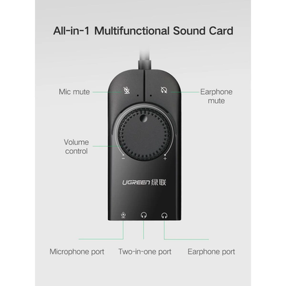 UGREEN USB External Stereo Sound Adapter CM129 متجر نصر