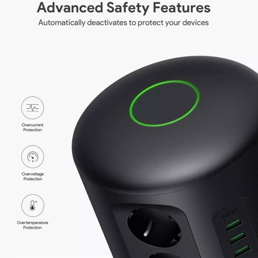 وصلة كهرباء متعددة المنافذ والوظائف | AUKEY PowerHub XL - متجر نصر