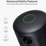 Aukey Accessories AUKEY PowerHub XL 12 AC Outlets + 6 USB Charging Ports Power Strip | Vertical Surge Protector | Smart USB Charging