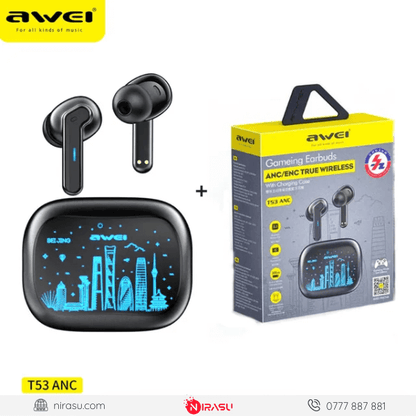 Awei T53 TWS Bluetooth Earbuds Gaming Wireless Headphones متجر نصر