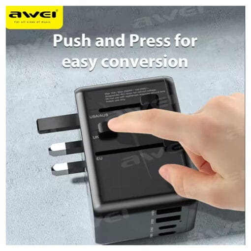 Awei C-40 Travel Plug Power Wall Adapter - متجر نصر