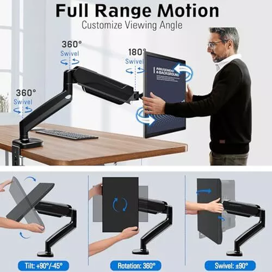 Screen Desk Mount, Adjustable Monitor Arm Black متجر نصر