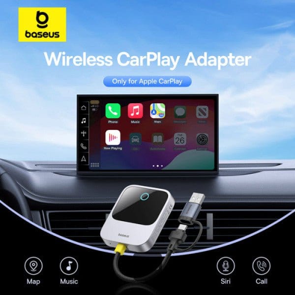 محول CarPlay اللاسلكي من سلسلة Baseus SafeJourney - متجر نصر