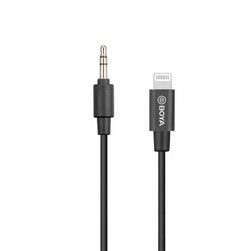 BOYA Audio System BOYA BY-K1 3.5mm Male to Apple MFi Male Certified Lightning Adapter Cable (20cm)