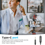 BOYA Audio System BOYA BY-K2 3.5mm TRS Male to Type-C Male Audio Adapter Cable (7.8in)