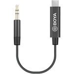 BOYA Audio System BOYA BY-K2 3.5mm TRS Male to Type-C Male Audio Adapter Cable (7.8in)