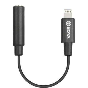 BOYA Audio System BOYA BY-K3 3.5mm TRRS Female to Lightning Male Audio Adapter Dongle Cable