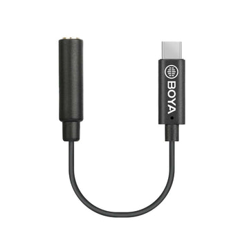 BOYA Audio System BOYA BY-K4 3.5mm Female TRS to Male USB Type-C Adapter Cable Connector Dongle