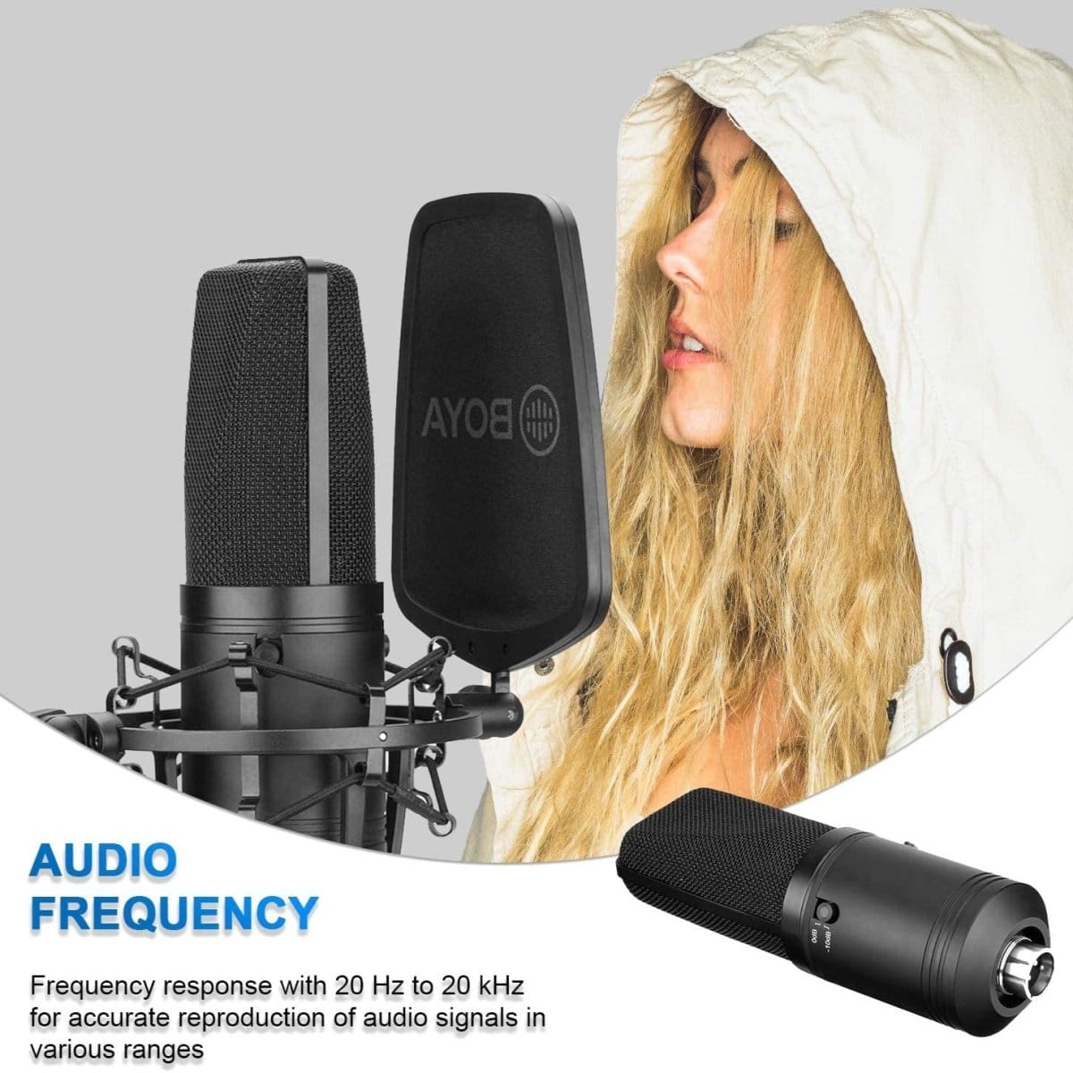 BOYA BY-M1000 Large Diaphragm Condenser Microphone - متجر نصر