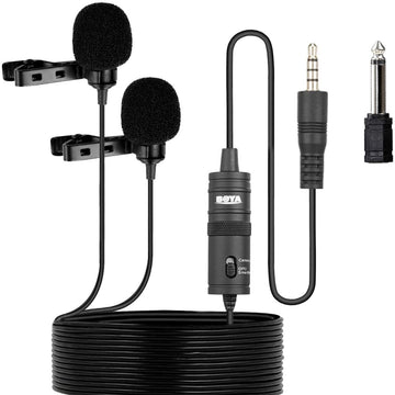 BOYA Audio System BOYA BY-M1DM Dual Omni-directional Lavalier Microphone