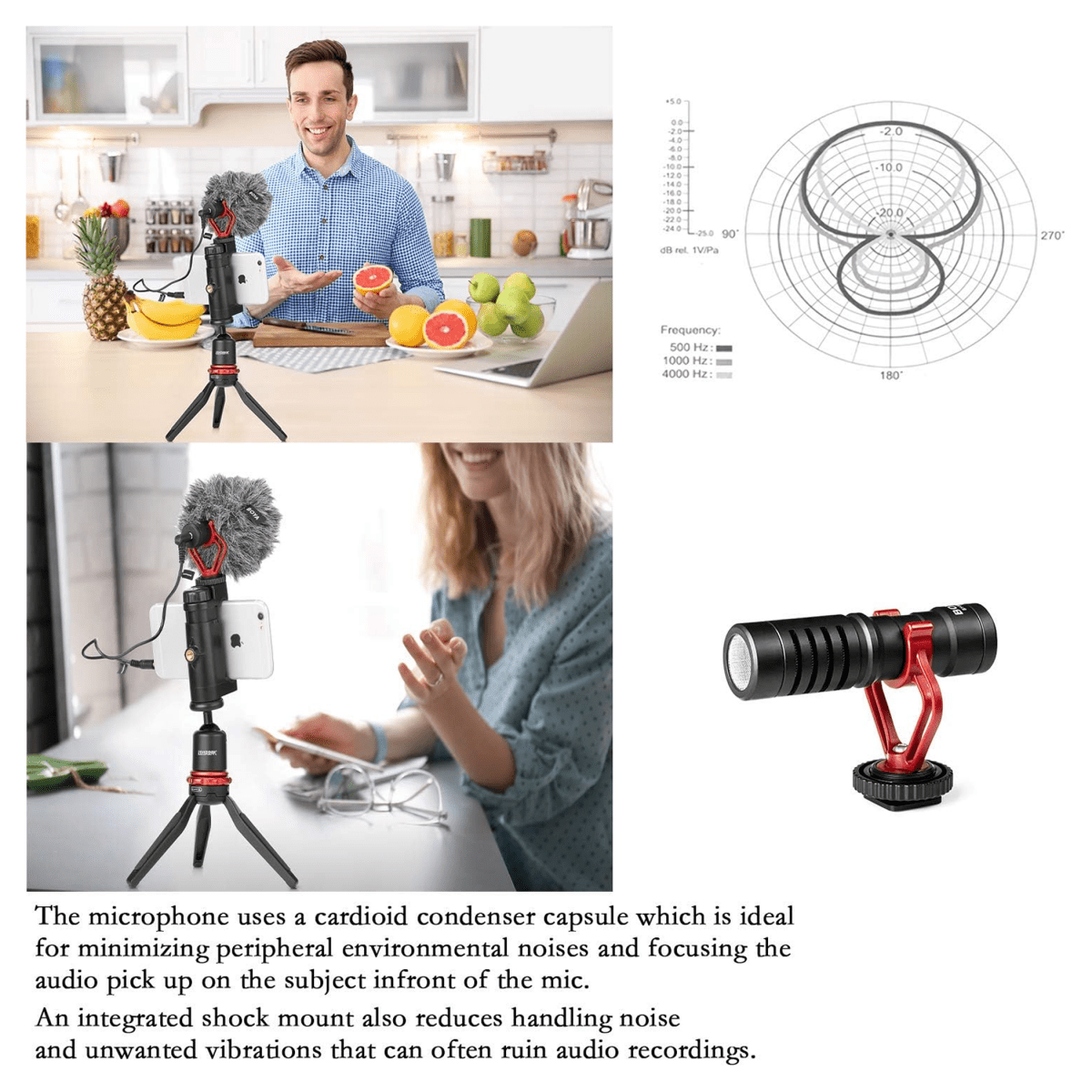 Boya BY-MM1 Universal Cardioid Wired Microphone - متجر نصر