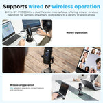 BOYA Audio System BOYA BY-PM500W Dual Mode Wireless & Wired Omnidirectional/Cardoid Microphone
