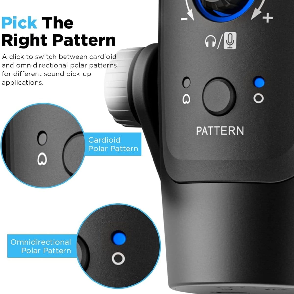 BOYA BY-PM500W Dual Mode Wireless & Wired Omnidirectional/Cardoid Microphone - متجر نصر