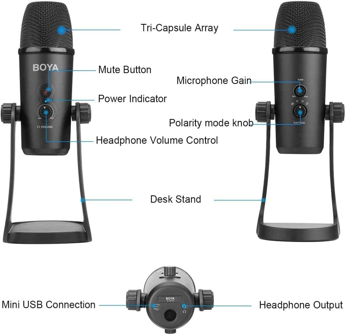 BOYA BY-PM700 USB Condenser Microphone - متجر نصر