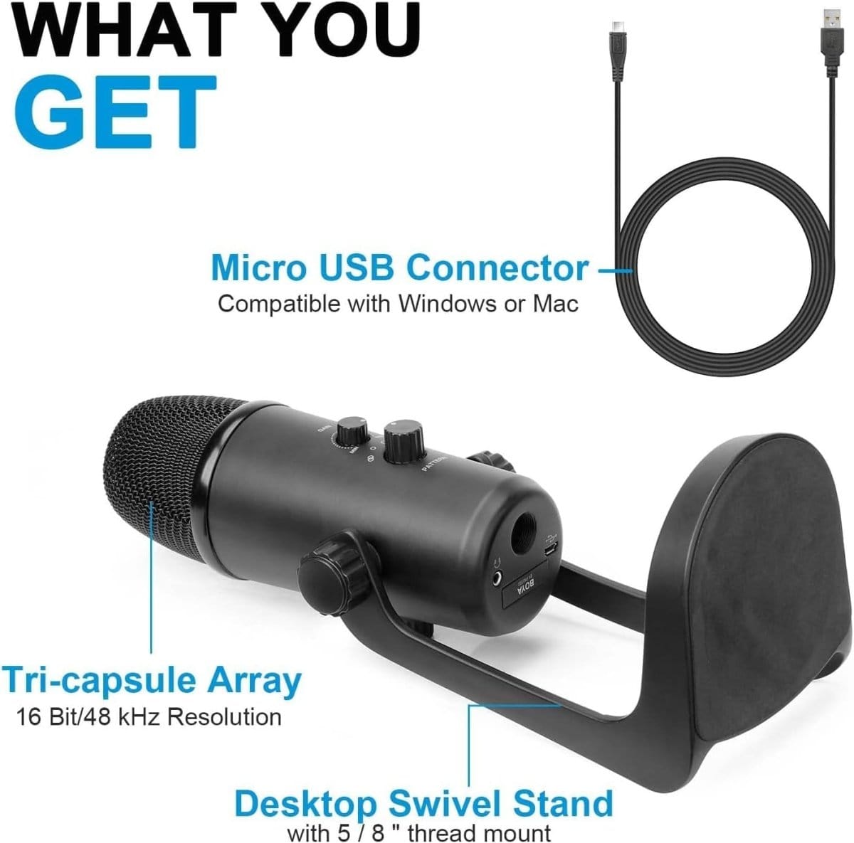 BOYA BY-PM700 USB Condenser Microphone - متجر نصر