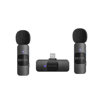 BOYA Audio System BOYA BY-V2 Ultracompact 2.4GHz Wireless Microphone System for iPhone (Two MICs)