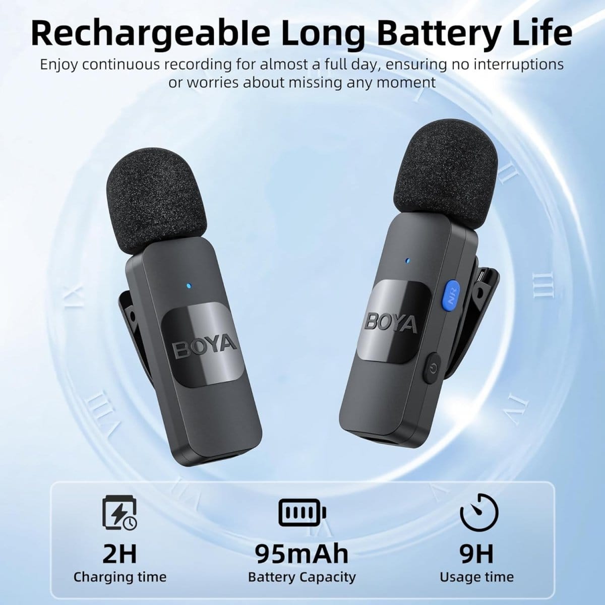 BOYA BY-V20 Ultracompact 2.4GHz Type-C Wireless Microphone System - متجر نصر