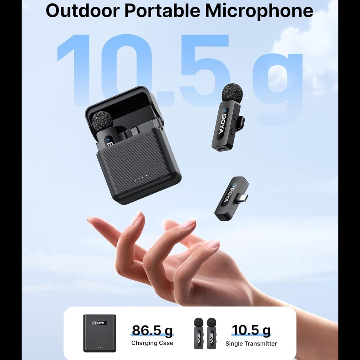 مايكروفون لافالير لاسلكي BOYA BY-V30 USB-C - متجر نصر