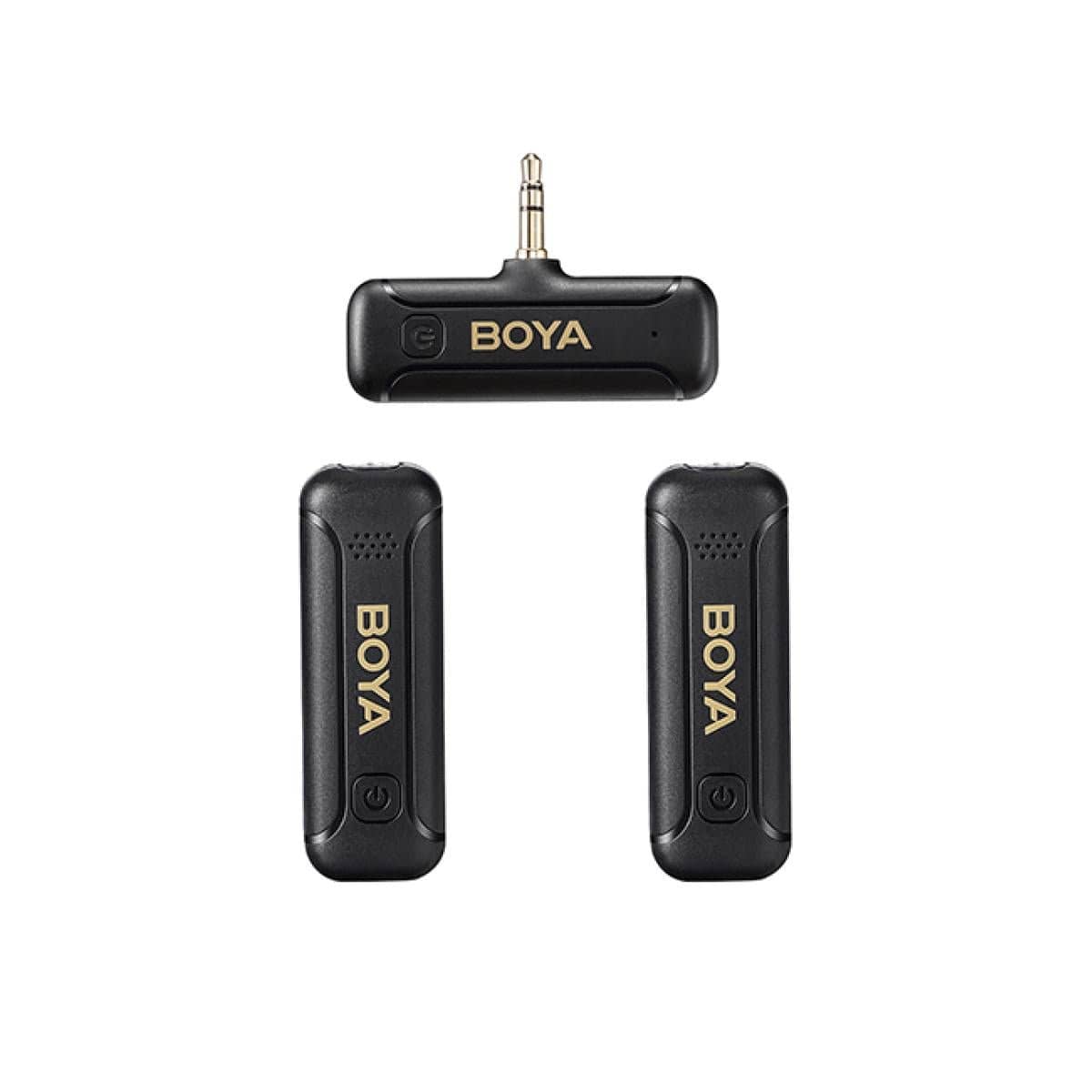 BOYA BY-WM3T2 2.4GHz AUX 3.5mm Wireless Microphone System (Two Mic) - متجر نصر
