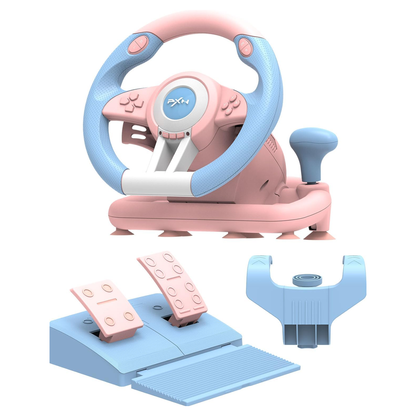 PXN V3 Pro Games Steering Wheel | (Blue & Pink - Cyan & Yellow) متجر نصر
