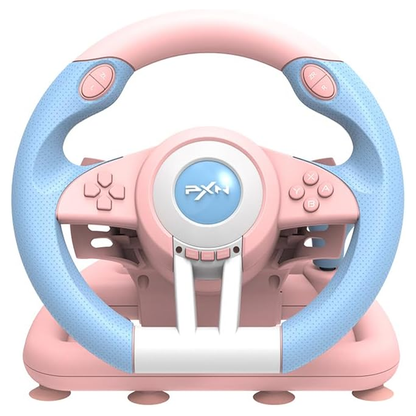 PXN V3 Pro Games Steering Wheel | (Blue & Pink - Cyan & Yellow) متجر نصر
