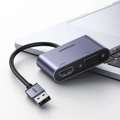 UGREEN USB 3.0 to HDMI+VGA Converter | 20518 متجر نصر