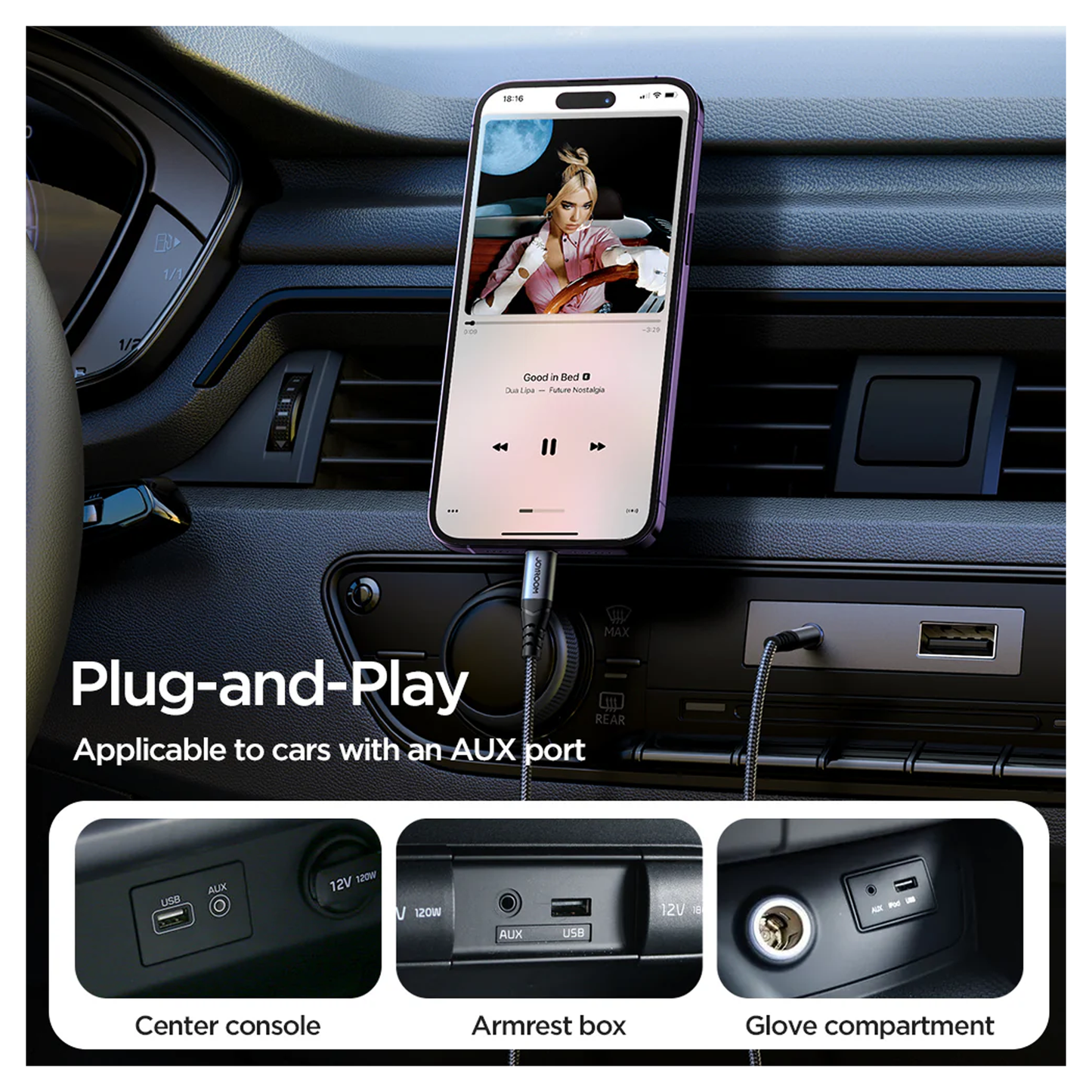 JOYROOM Audio-Transfer Series AUX Audio Cable | SY-A06 - متجر نصر