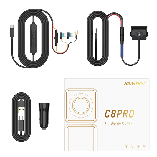 Hikvision 4K Dual-channel dash camera C8Pro (USB Powered /12V) متجر نصر