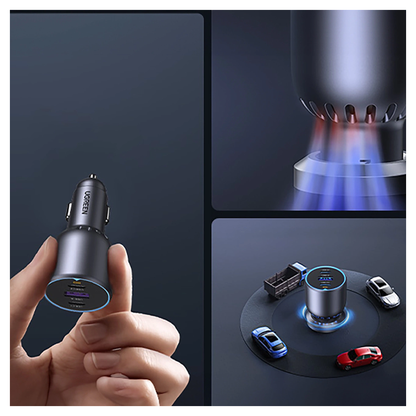 UGREEN 130W Dual Type-C & 1x USB Ports Metal Car Charger / - 35025 متجر نصر