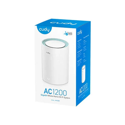 Cudy Networks Cudy M1300 AC1200 Dual-Band Gigabit Whole Home Mesh Wi-Fi System (1-Pack)