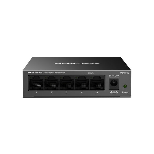 Mercusys MS105GS | 5-Port Gigabit Desktop Switch (Black) متجر نصر