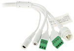 Hikvision DS-QAZ1206G1-BE connection cable with RJ45, power, audio and terminal connectors
