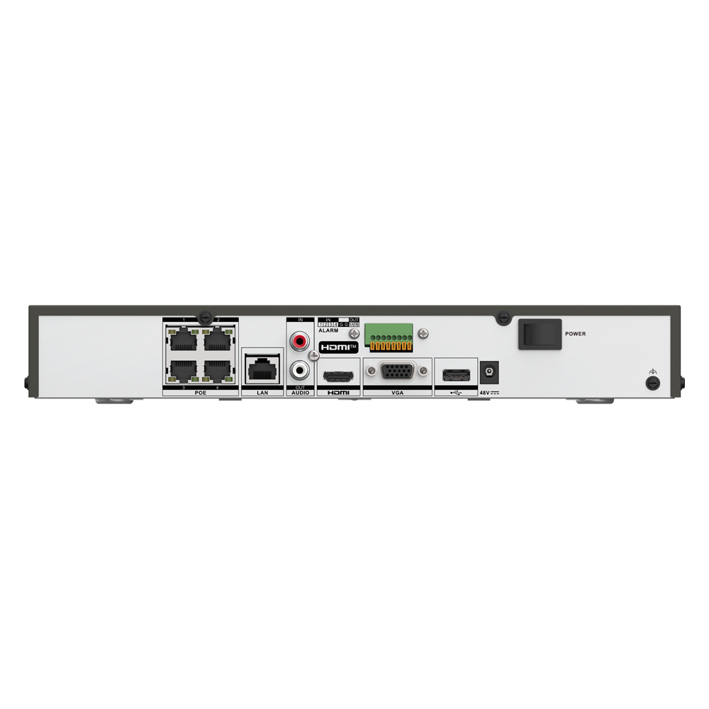 مسجّل فيديو شبكي (NVR) بـ 4 قنوات مع 4 منافذ PoE وبحث AcuSeek بدقة 4K، فتحة قرص واحدة | Hikvision DS-7604NXI-K1/4P/VPro - متجر نصر
