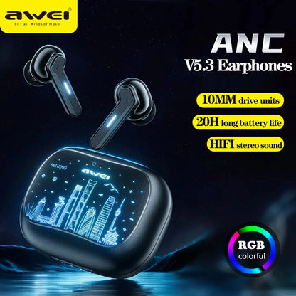 Awei T53 TWS Bluetooth Earbuds Gaming Wireless Headphones متجر نصر