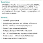 DSPPA Audio System DSPPA 650W 6 Zones Mixer Amplifier | MP2765