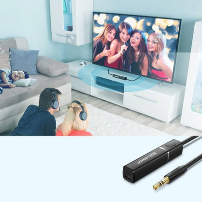 Ugreen Bluetooth 5.0 transmitter wireless audio adapter 3.5 mm mini jack black / 40761 متجر نصر
