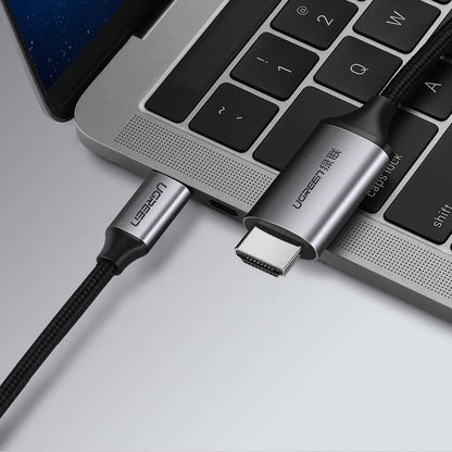 Ugreen cable HDMI cable - USB Type C 4K 60 Hz 1.5 m black-gray /50570 متجر نصر