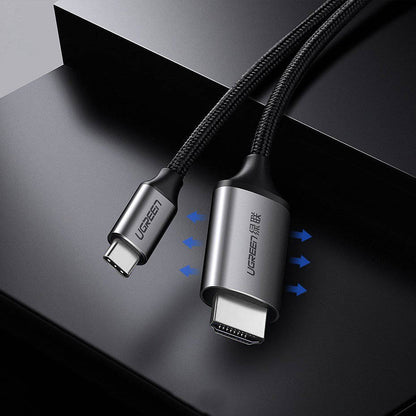 Ugreen cable HDMI cable - USB Type C 4K 60 Hz 1.5 m black-gray /50570 متجر نصر