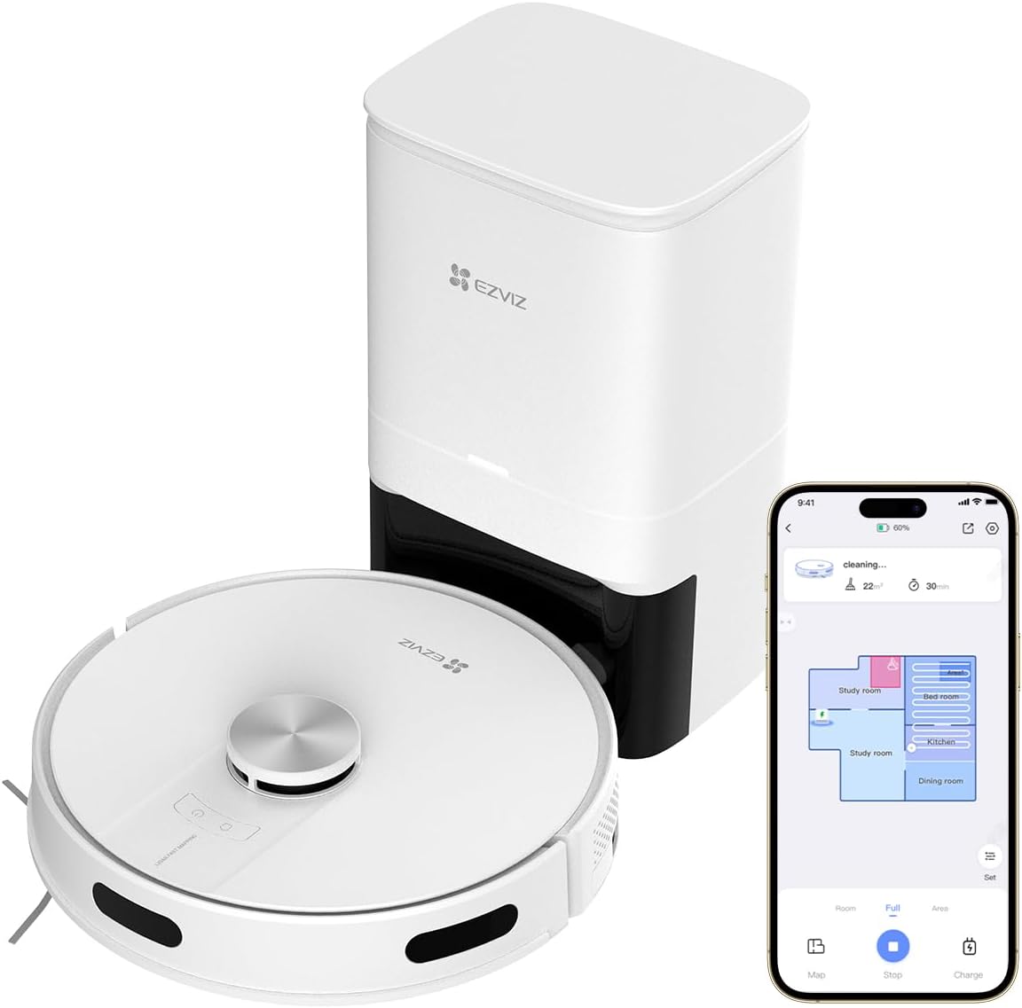 EZVIZ RE4 Plus Robot Vacuum Self Emptying - متجر نصر