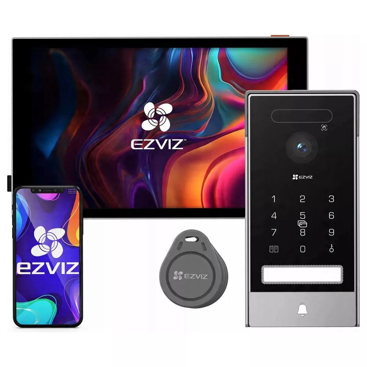 جهاز الاتصال الداخلي EZVIZ 4K المزود بتقنية التعرّف على وريد الكف | HP7 Pro - متجر نصر