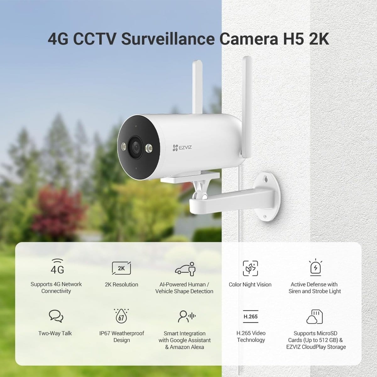Ezviz 2K 4G Outdoor Camera 3mp/ H5 - متجر نصر